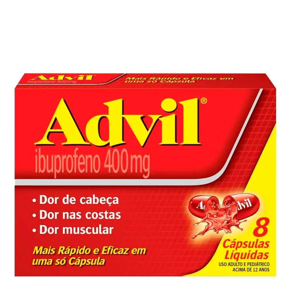 Advil extra alivio Ibuprofeno 400mg 8 Cápsulas