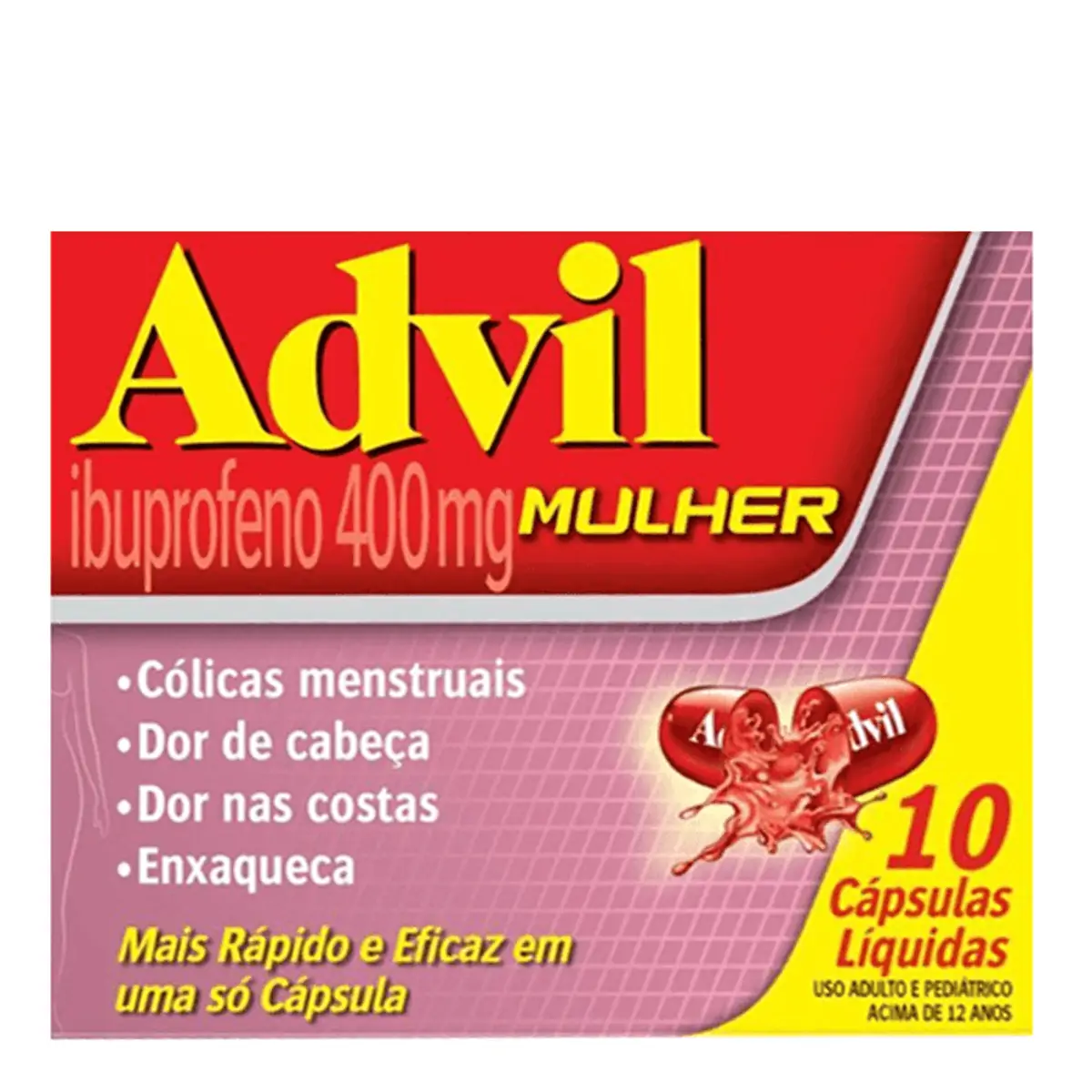 Advil Mulher Caixa 10 Cápsulas Líquidas