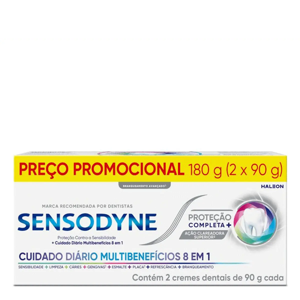 Creme Dental Sensodyne Proteção Completa+ Caixa 180g 2 Unidades Tamanho Família