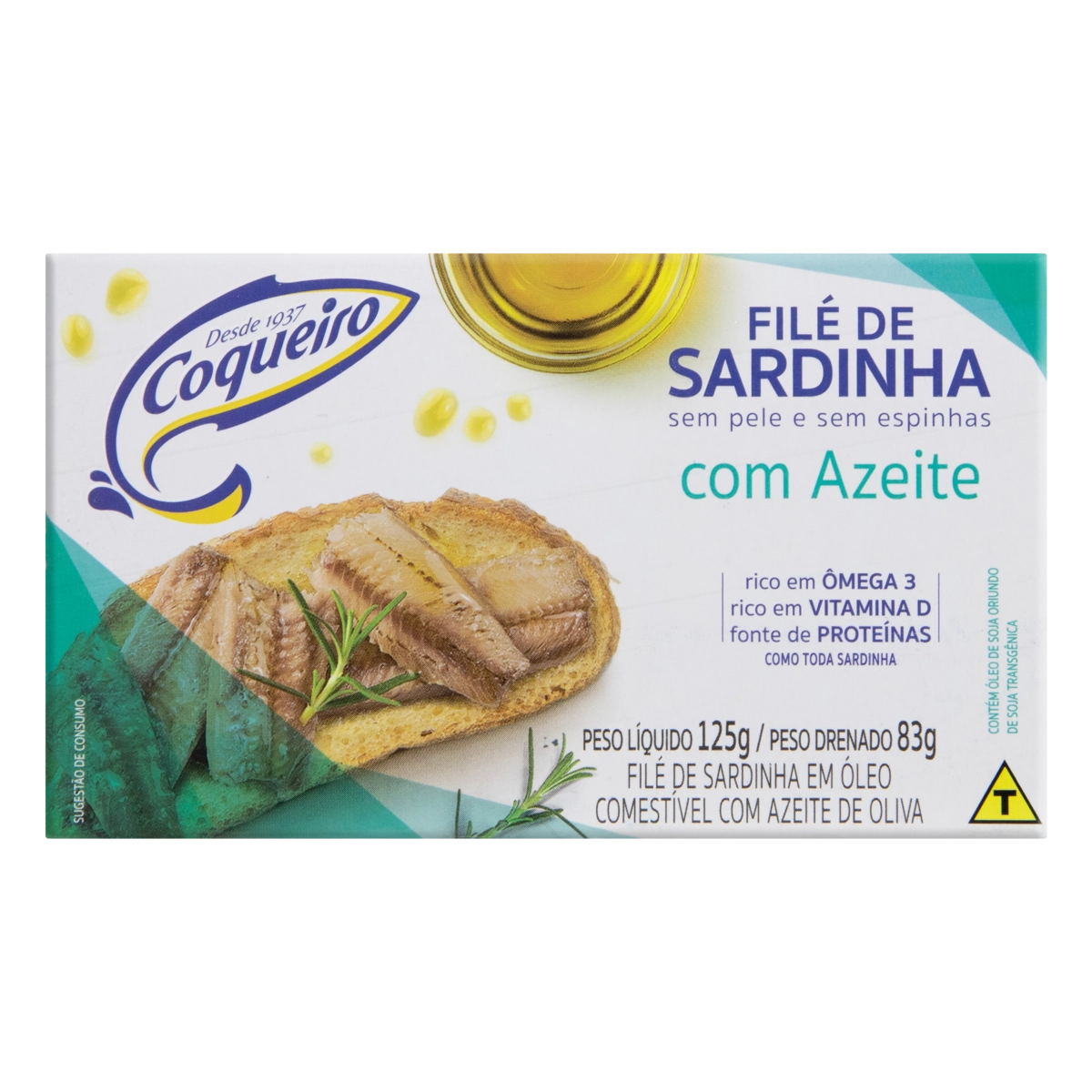 File Sardinha Coqueiro Azeite E Oleo 125g