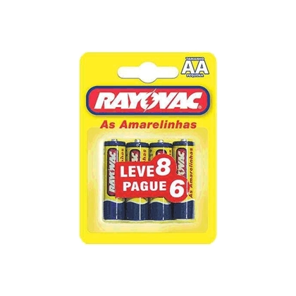 Pilha Rayovac Pequena Aa 8unidade