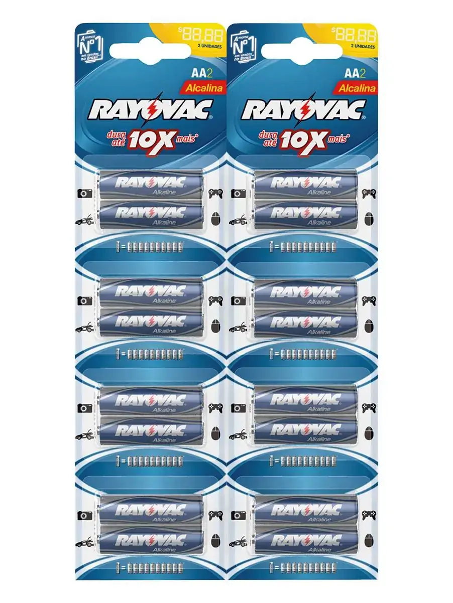 Pilha Rayovac Alc Peq Aa 8x2unidade 20859