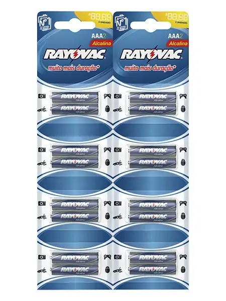 Pilha Rayovac Alcalina Palito Aaa 2unidade