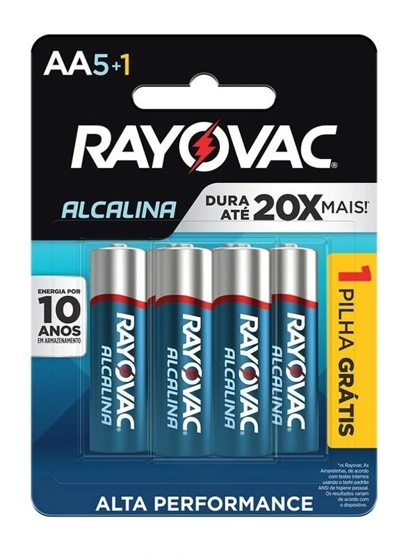 Pilha Rayovac Alcalina Pequena Aa Lv6 Pg5