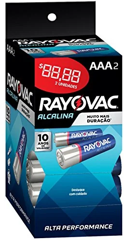 Pilhas Rayovac Alc Aaa2 Pal 2/1un