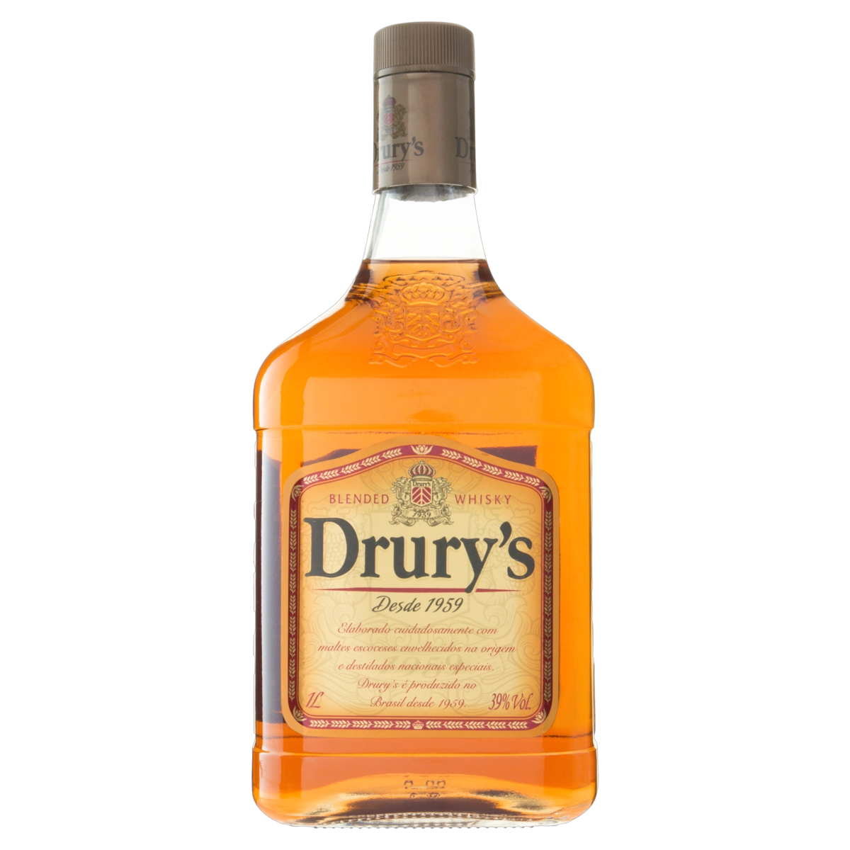Whisky Brasileiro Blended Drury's Garrafa 1l