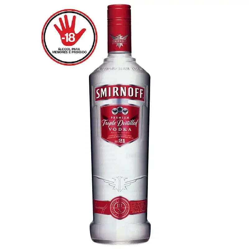 Vodka Destilada Smirnoff Garrafa 998ml