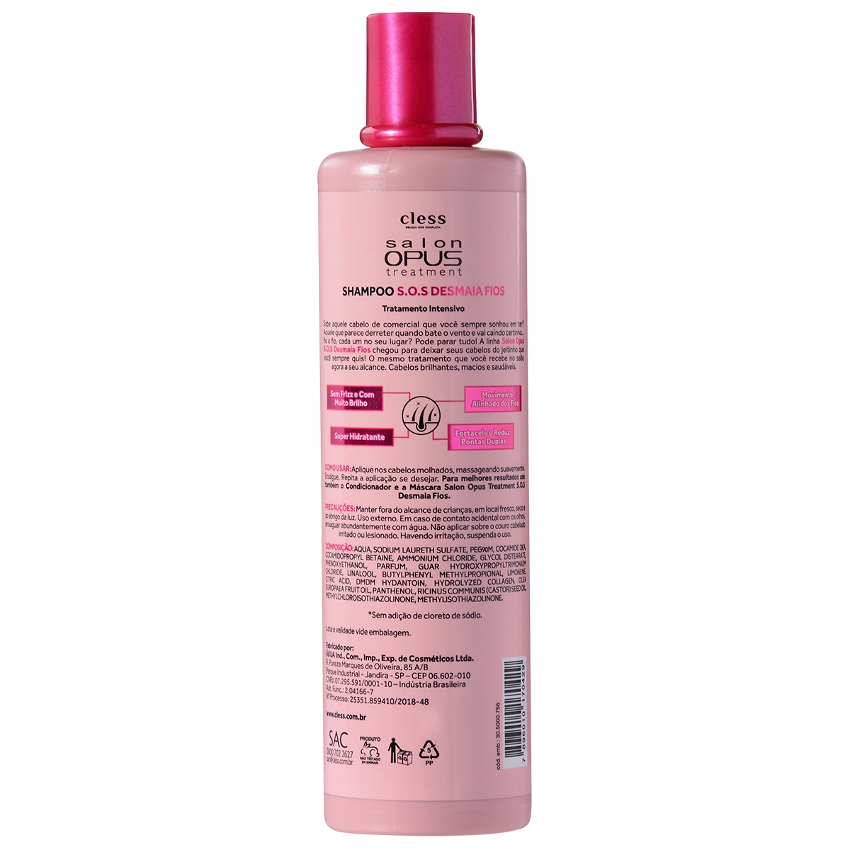 Shampoo Salon Opus S.o.s Desmaia Fios Frasco 300ml