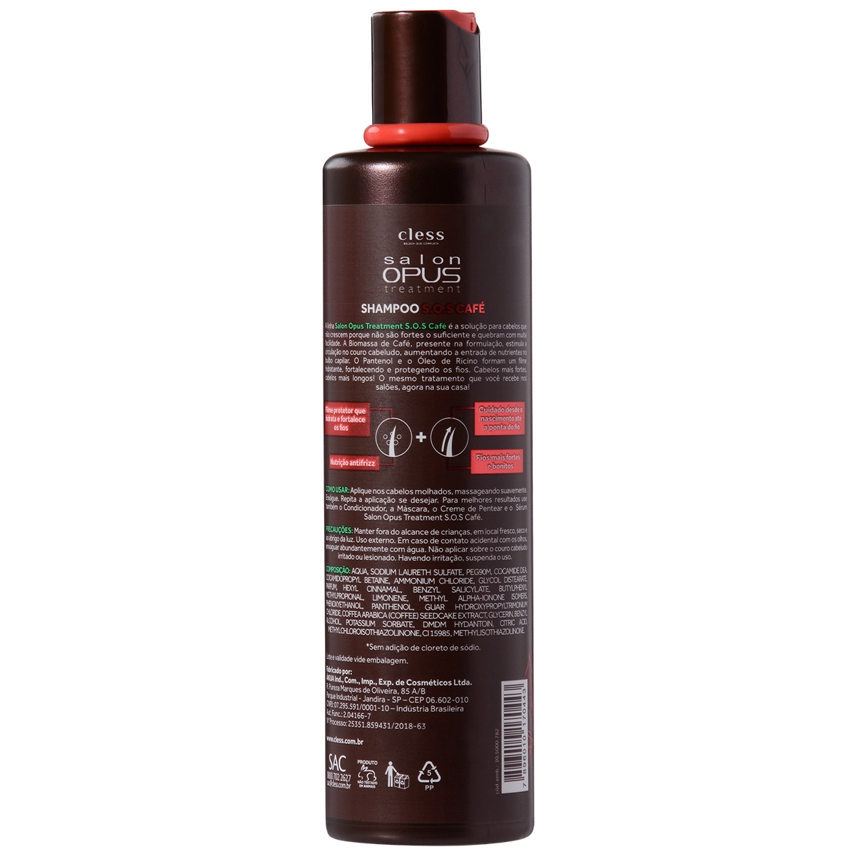 Shampoo Salon Opus S.o.s Café Frasco 300ml