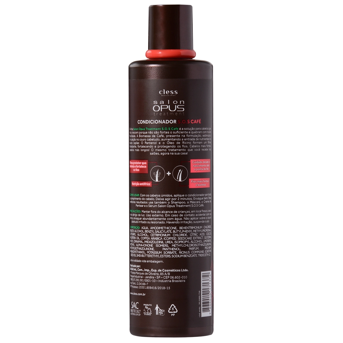 Condicionador Salon Opus S.o.s Café Frasco 300ml