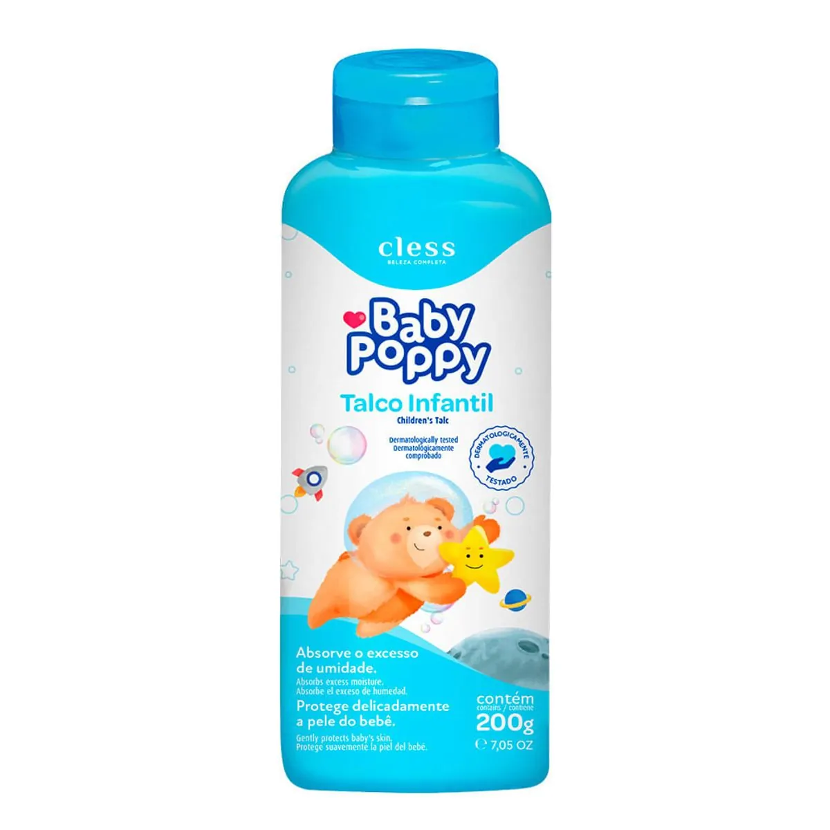 Talco Infantil Baby Poppy Frasco 200g