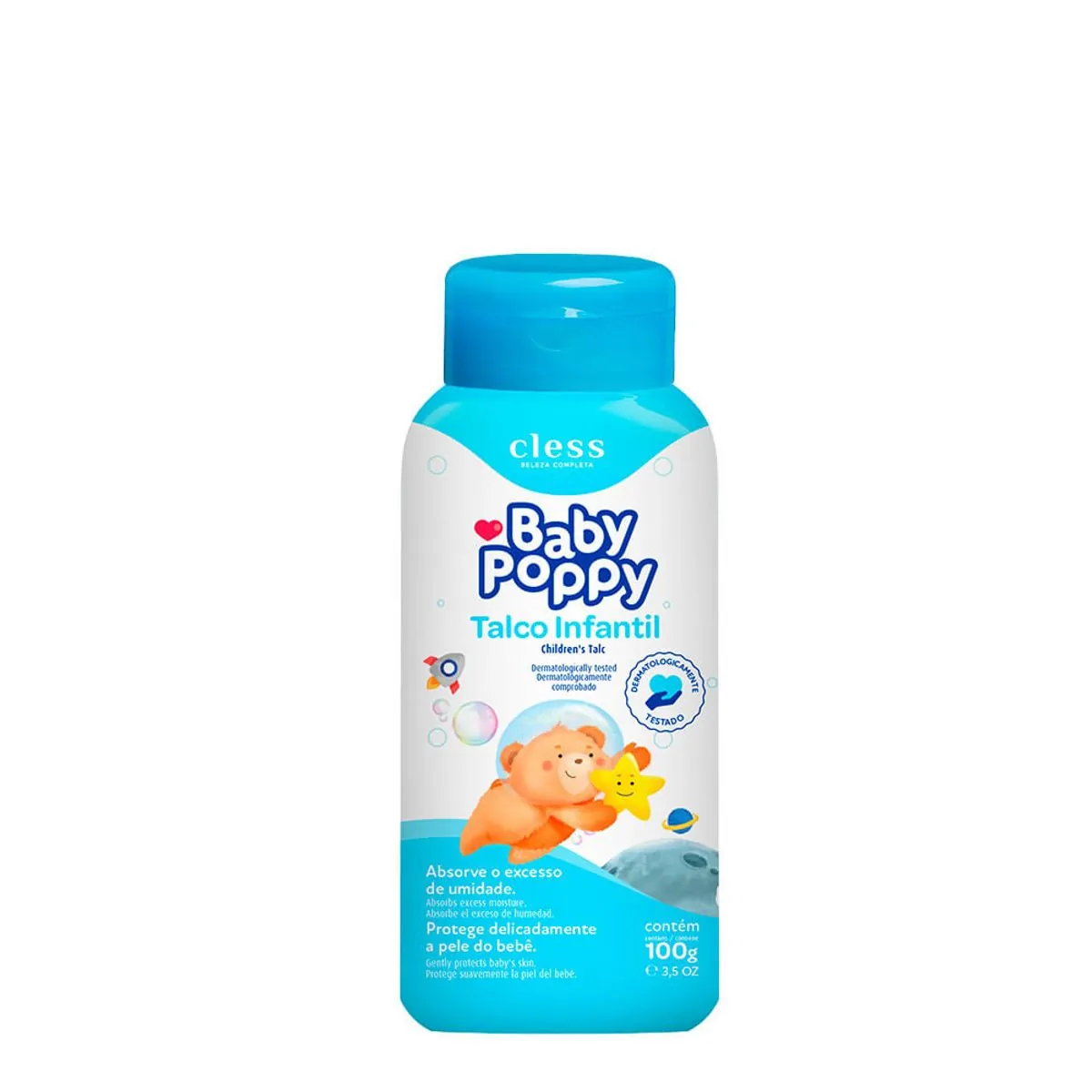 Talco Infantil Baby Poppy Frasco 100g