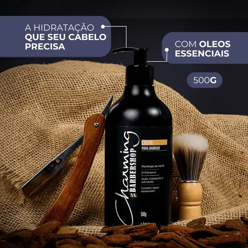 Creme Para Pentear 500ml Charming Barbershop Hidratante Cless
