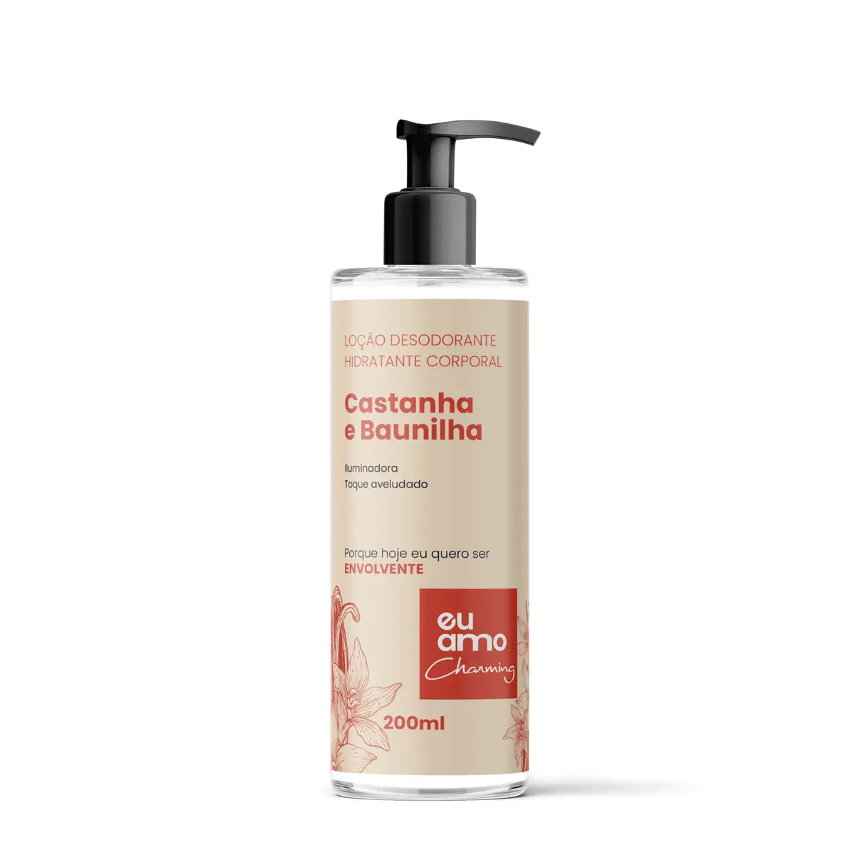 Eu Amo Charming Loção Desodorante Hidratante Castanhas e Baunilha 200g
