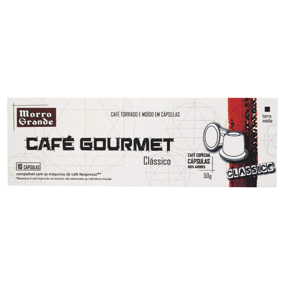 Café Em Cápsula Torrado E Moído Clássico Morro Grande Gourmet Caixa 50g 10 Unidades