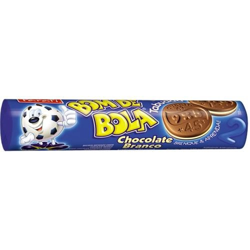 Biscoito Chocolate Recheio Chocolate Branco Tabuada Bom De Bola Pacote 110g