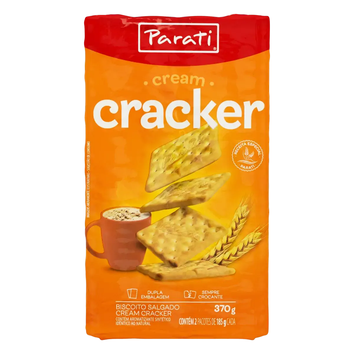 Biscoito Cream Cracker Parati Pacote 370g