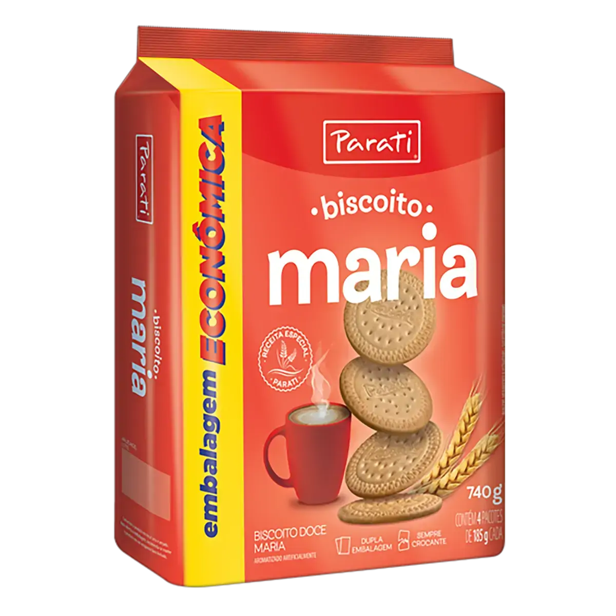 Biscoito Maria Parati Pacote 740g Embalagem Econômica