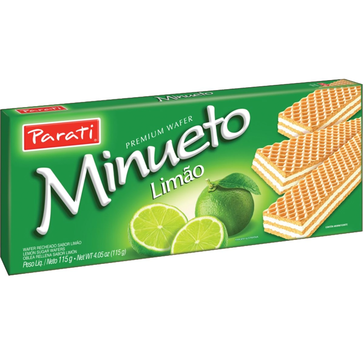 Biscoito Wafer Recheio Limão Minueto Pacote 115g