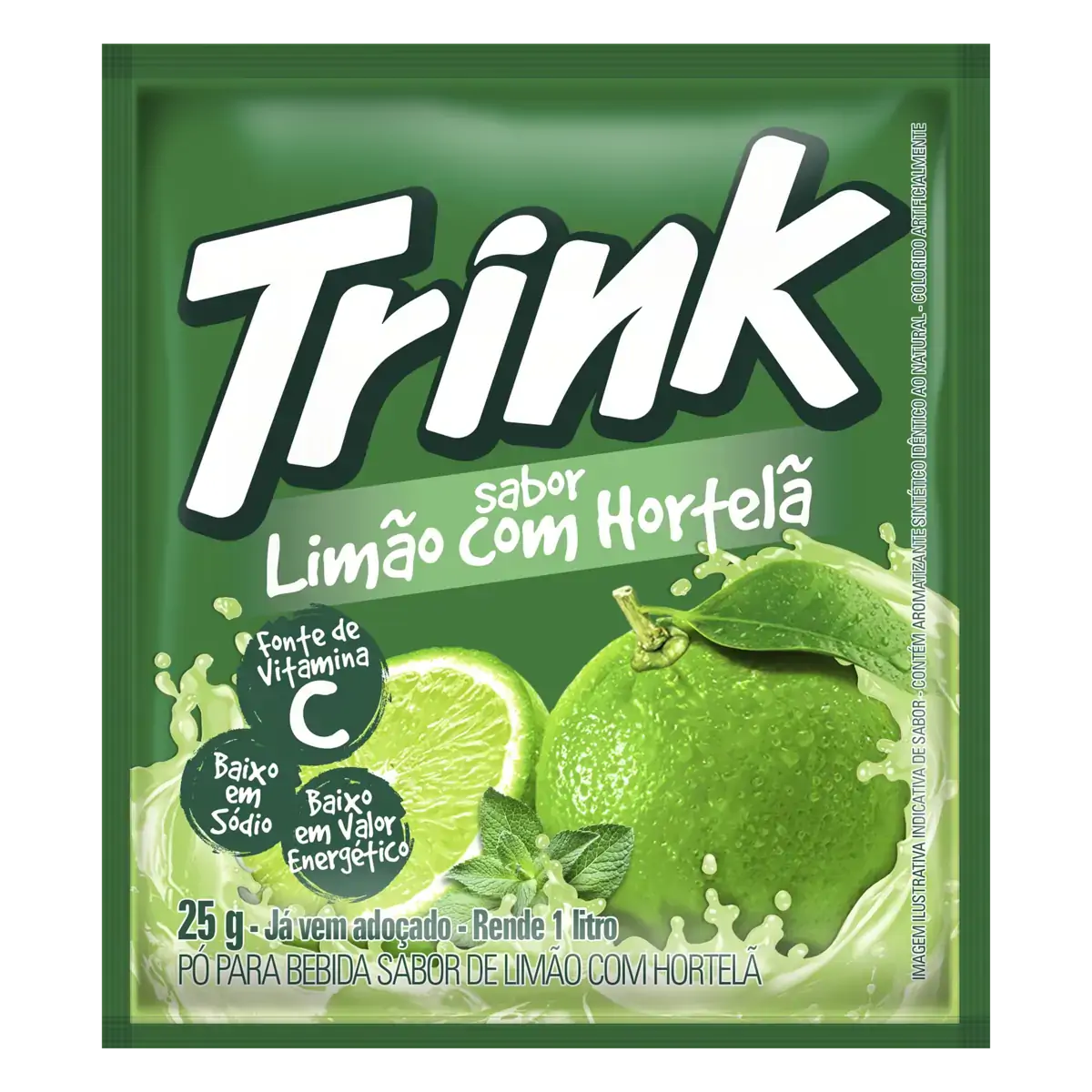 Refresco Em Pó Limão Com Hortelã Trink Pacote 25g