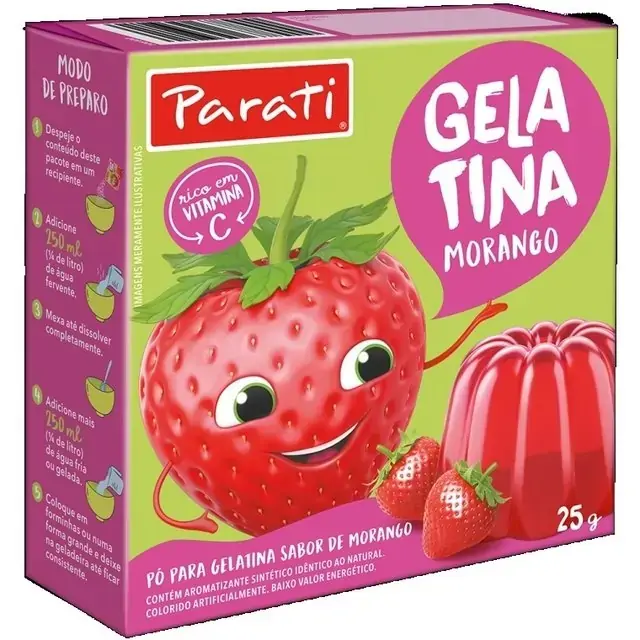 Gelatina Parati Morango 25g