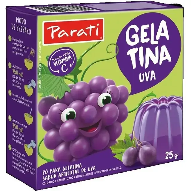 Gelatina Parati Uva 25g