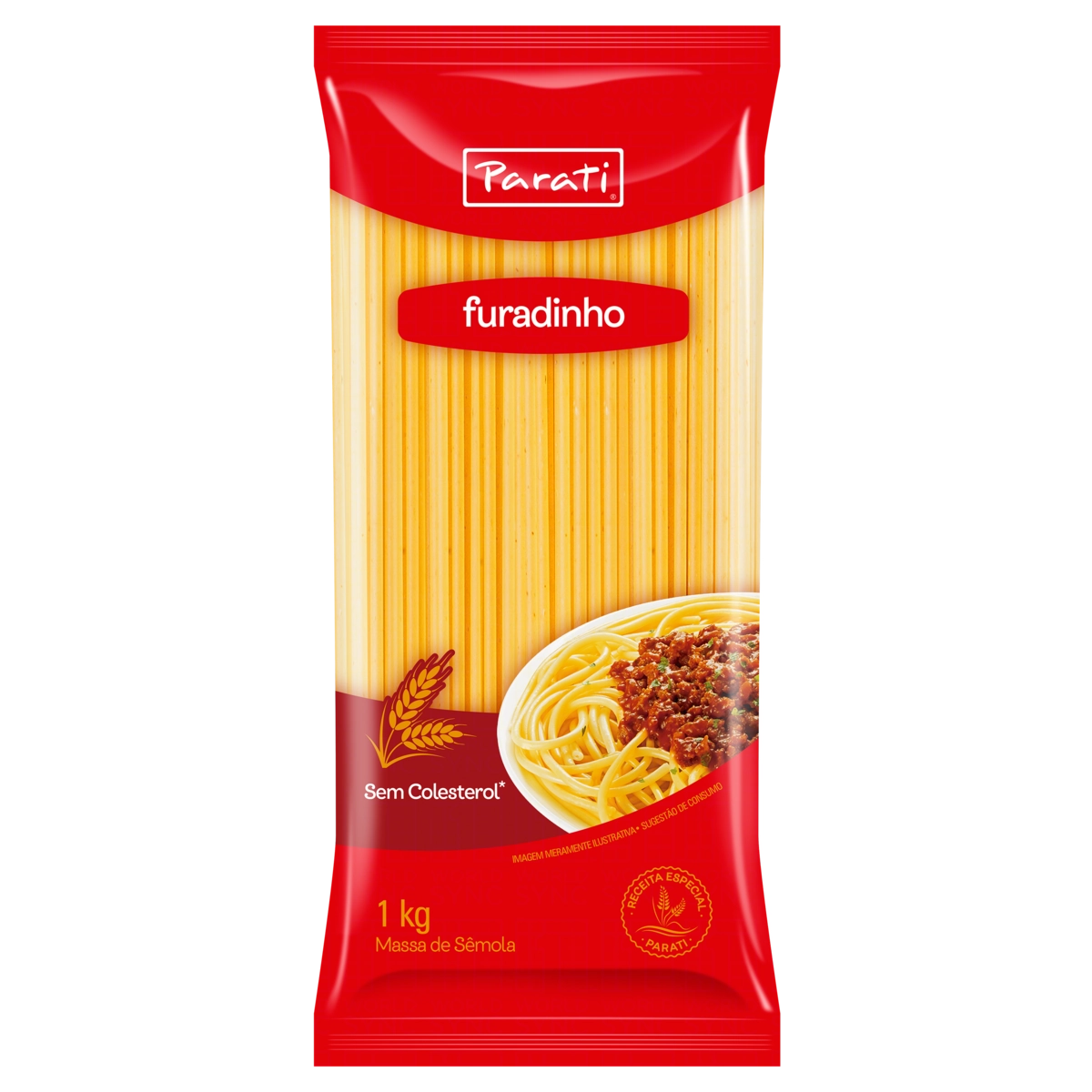 Macarrão De Sêmola Furadinho Parati Pacote 1kg