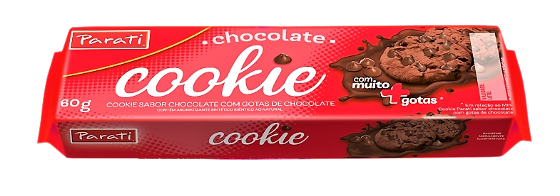 Biscoito Cookie Chocolate Parati Pacote 60g
