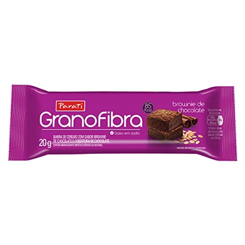 Barra De Cereal Brownie De Chocolate Cobertura Chocolate Granofibra Pacote 20g