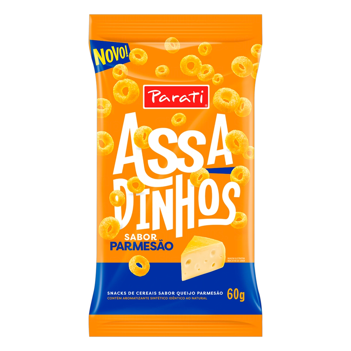 Snack De Cereais Parmesão Parati Assadinhos Pacote 60g