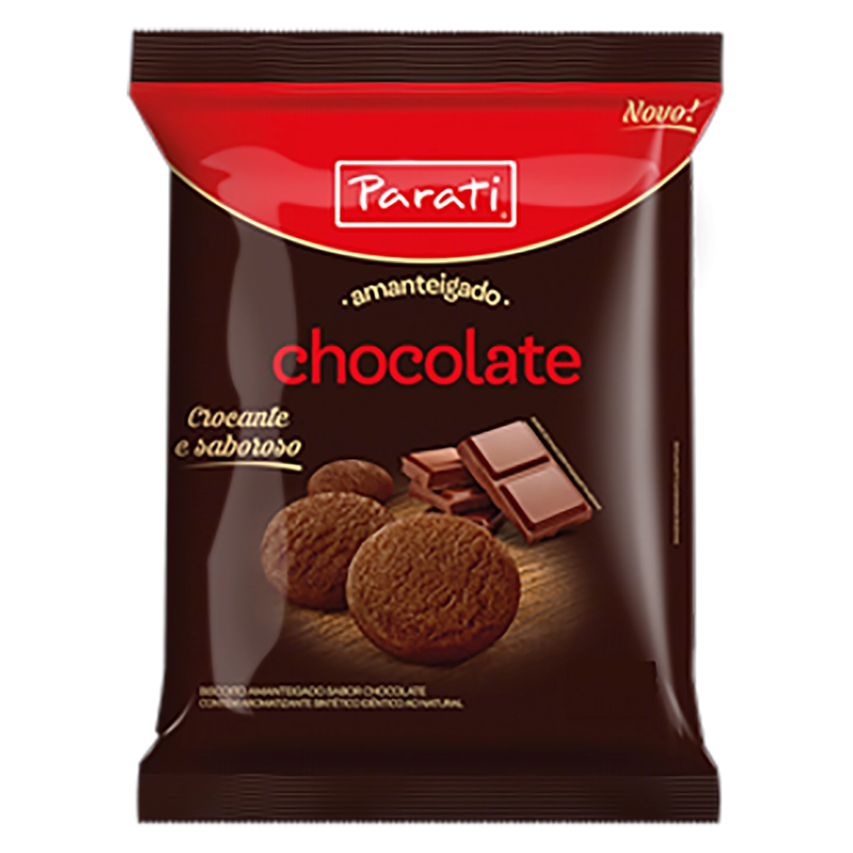 Biscoito Amanteigado Chocolate Parati Pacote 180g