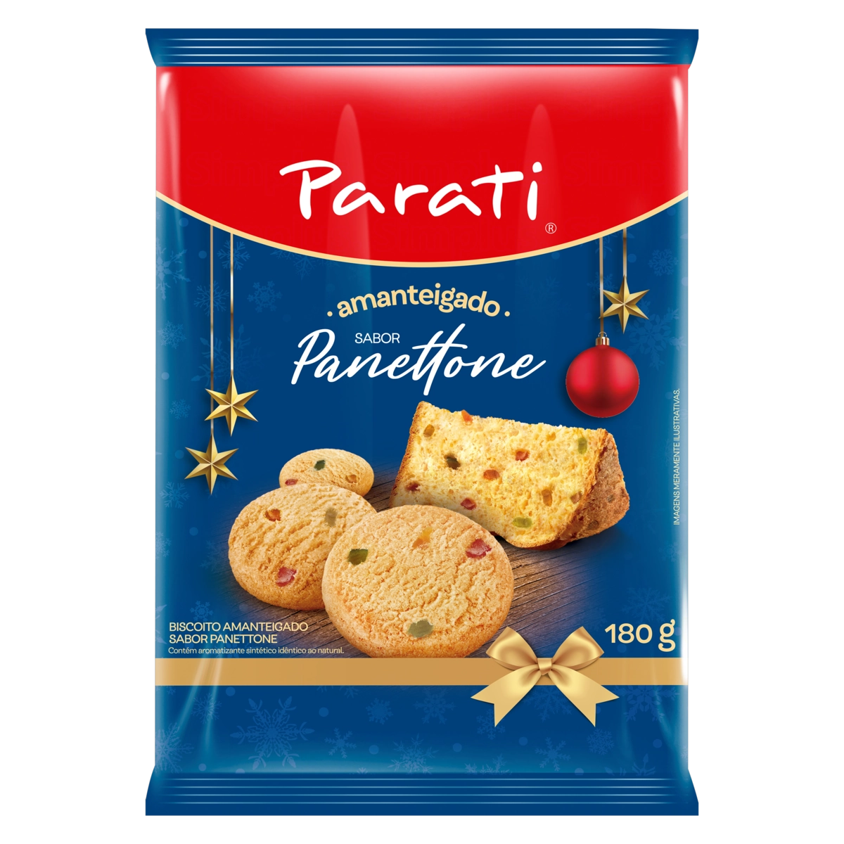 Biscoito Amanteigado Panetone Parati Pacote 180g