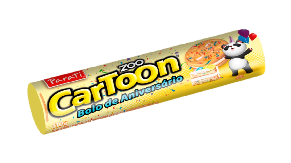Biscoito Bolo De Aniversário Zoo Cartoon Pacote 110g