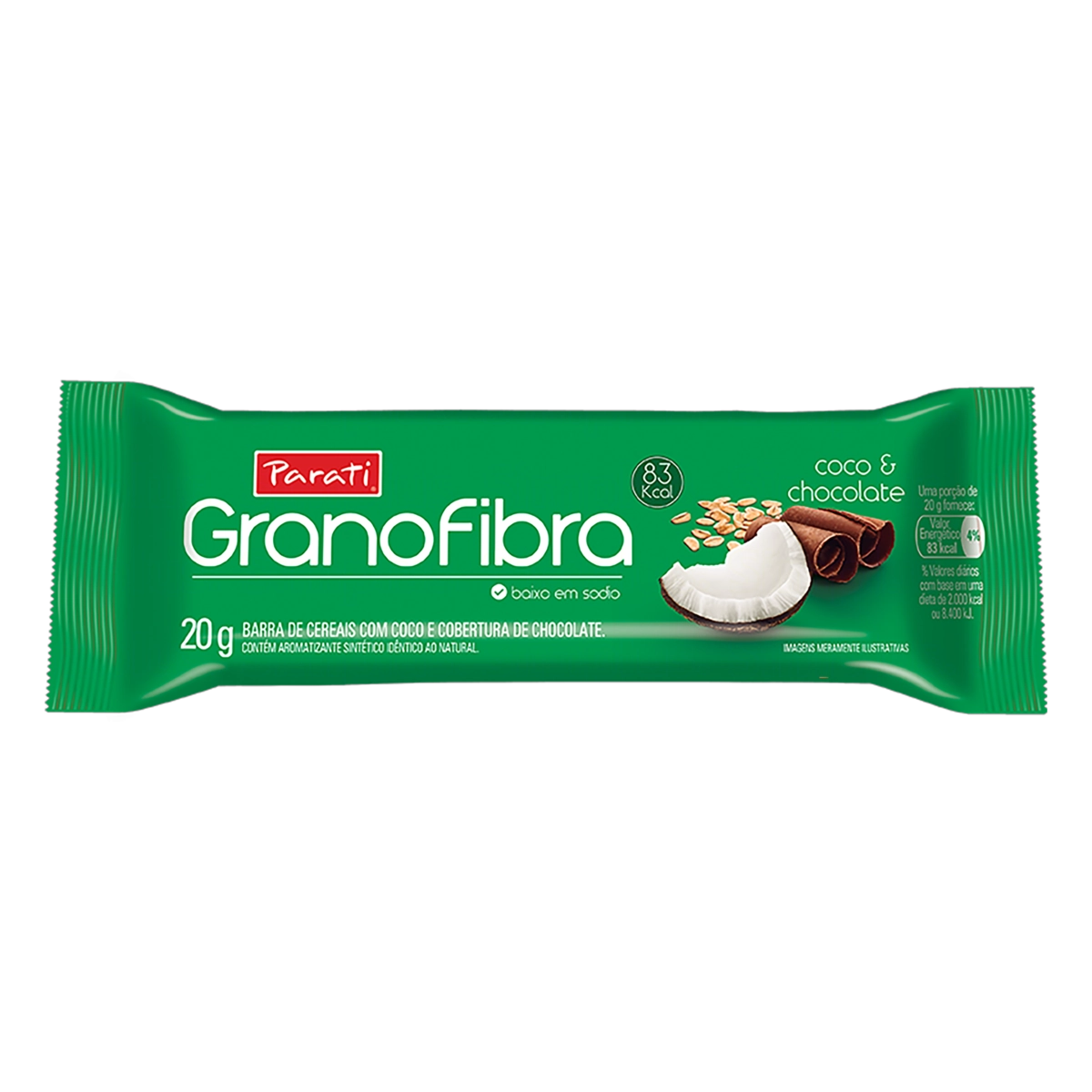 Barra Cereal Coco E Chocolate Parati 25g