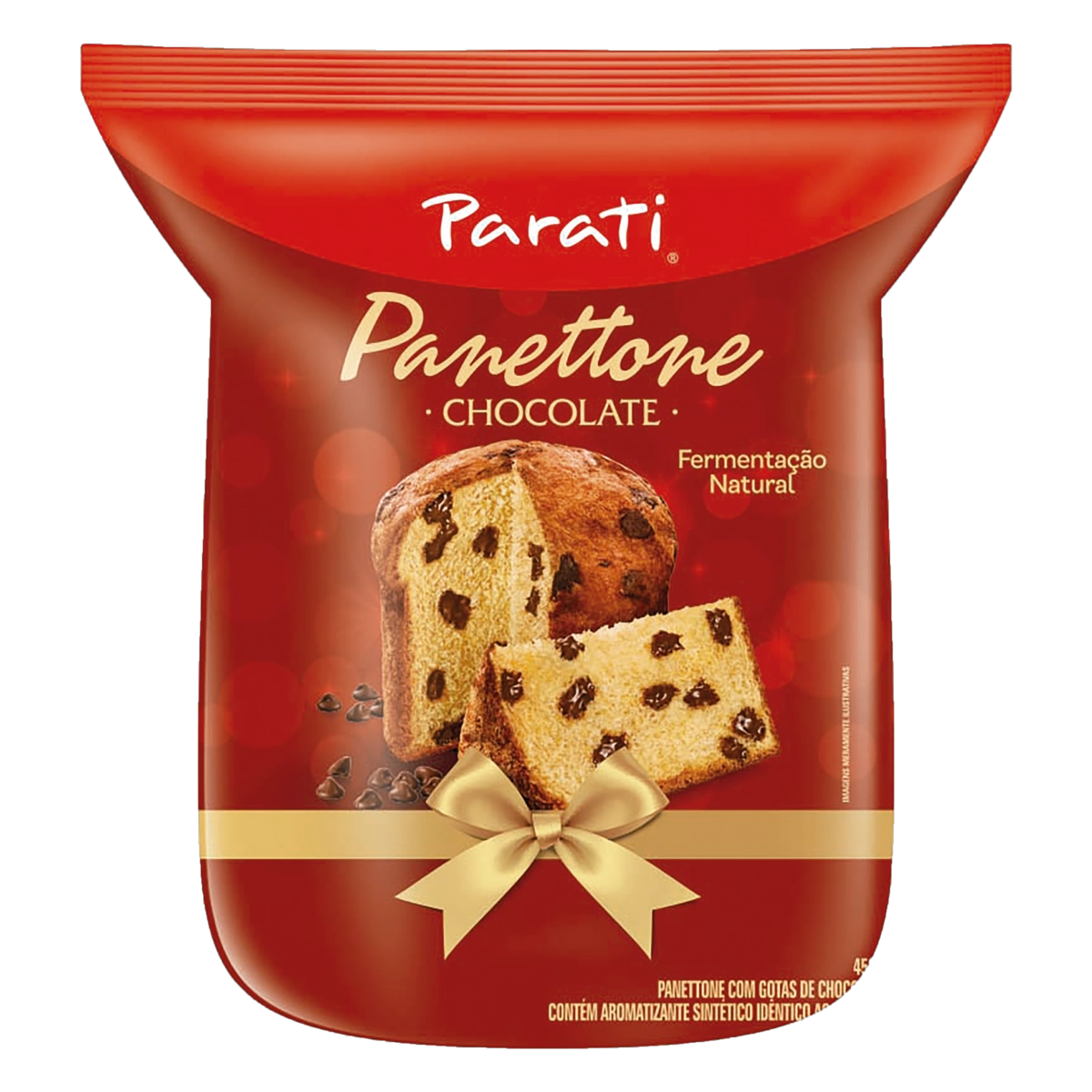Panettone Com Gotas De Chocolate Parati Pacote 450g