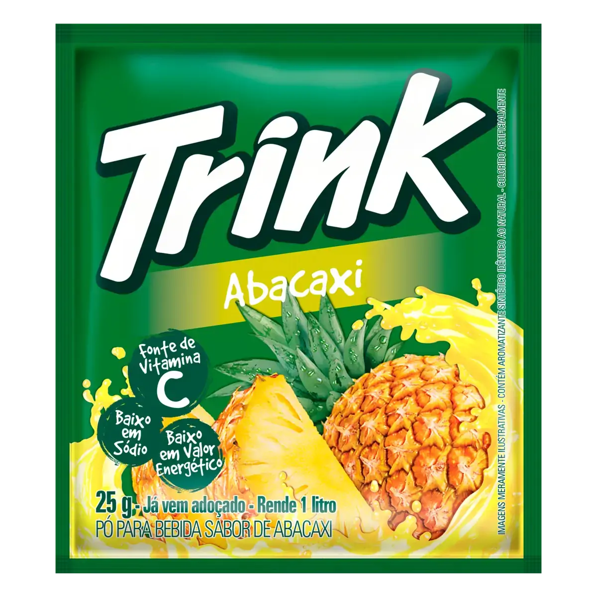 Refresco Em Pó Abacaxi Trink Pacote 25g