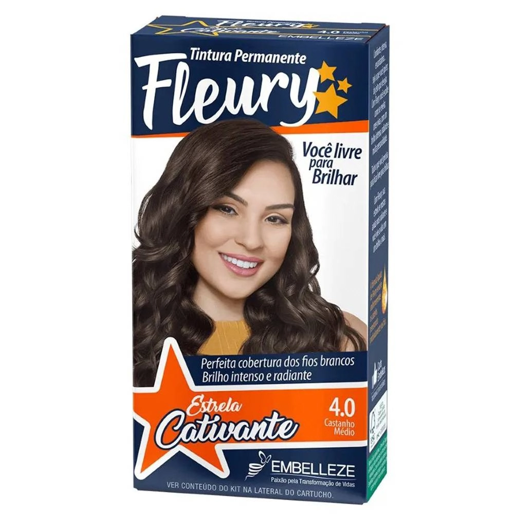 Coloracao Minikit Permanente Embelleze Fleury 4.0 Castanho 1un
