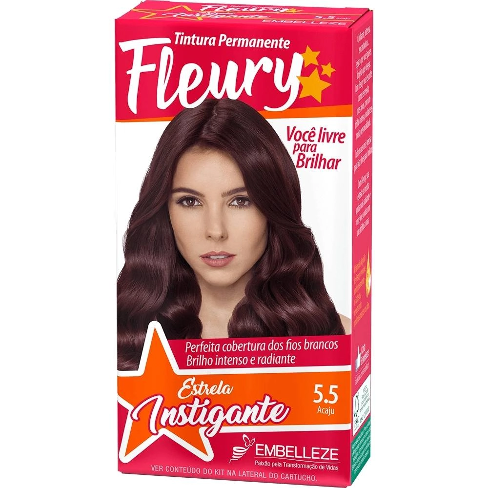 Coloracao Minikit Permanente Embelleze Fleury 5.5 Acaju 1un