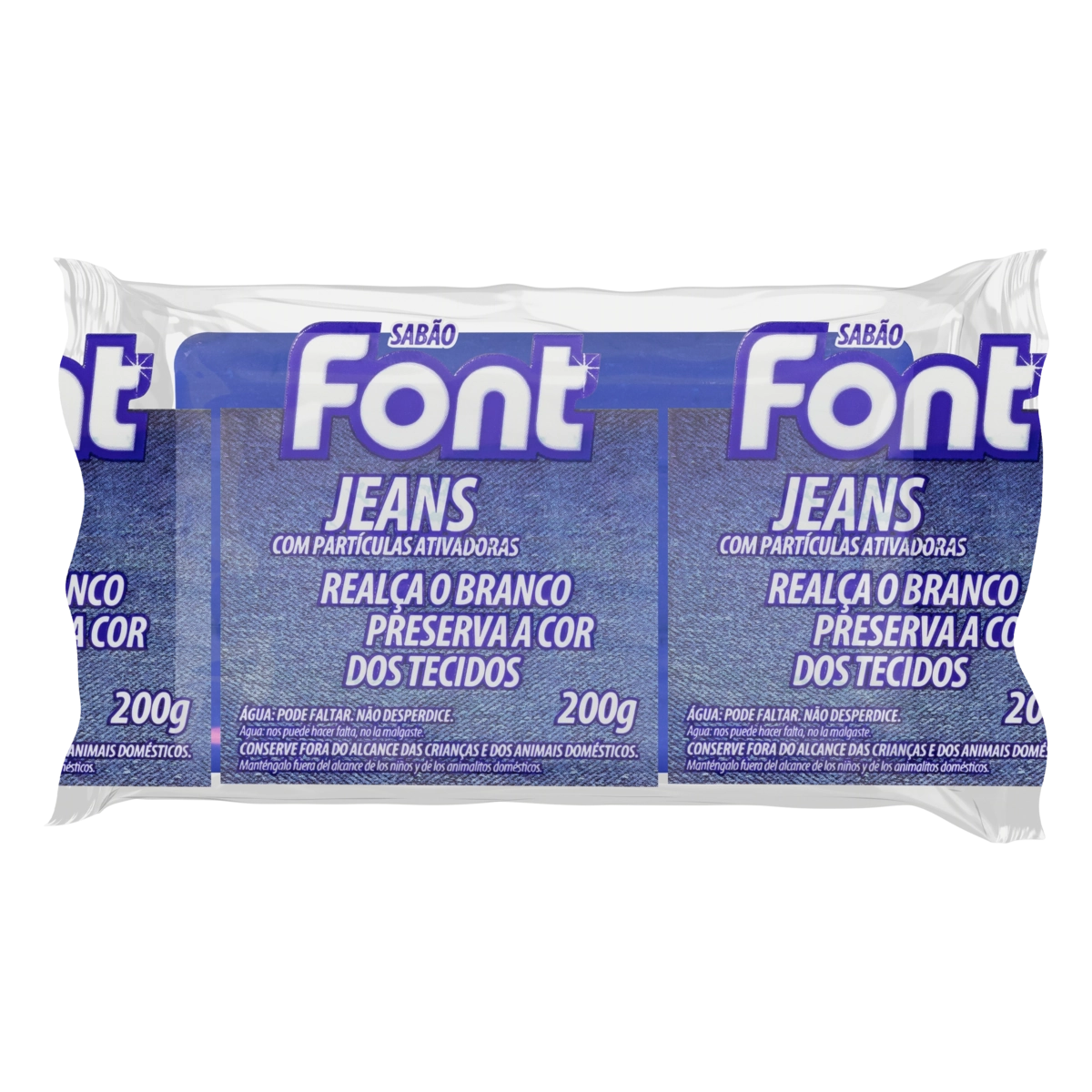 Sabão Barra Font Jeans Flow Pack 200g