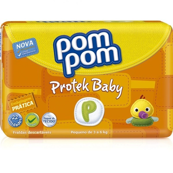 Pom Pom Protek Baby P Descartável 22 Unidades