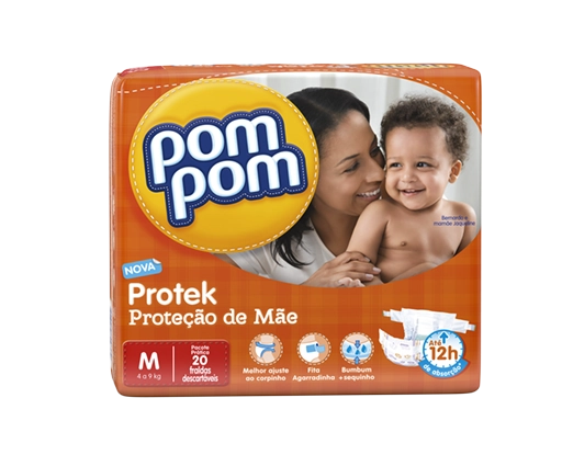 Pom Pom Protek Baby M Descartável 20 Unidades