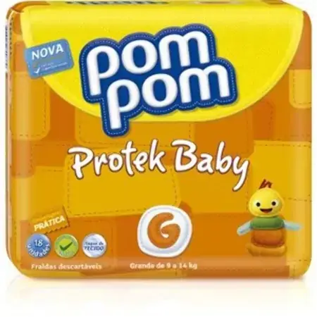 Pom Pom Protek Baby G Descartável 18 Unidades