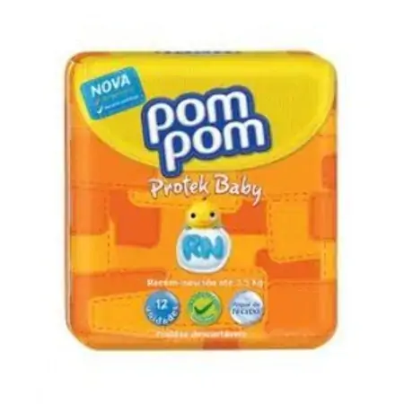 Pom Pom Protek Baby Rn Descartável 12 Unidades