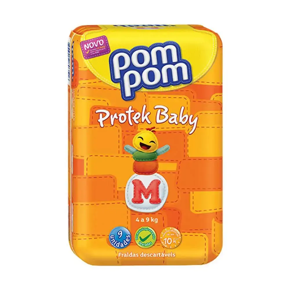 Fralda Pompom Protek Baby Média 16x10unidade