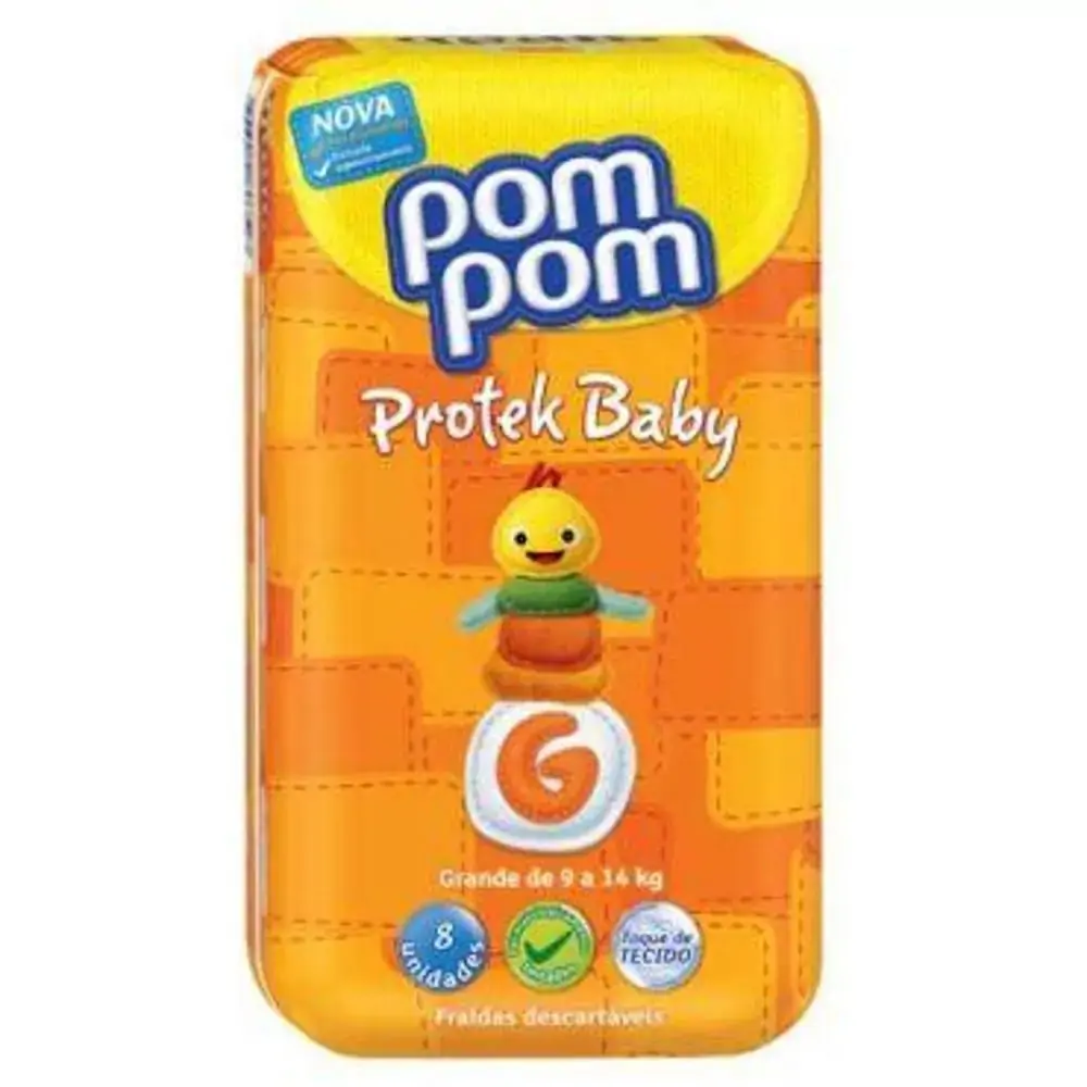Fralda Pompom Protek Baby G Pct 10unidade