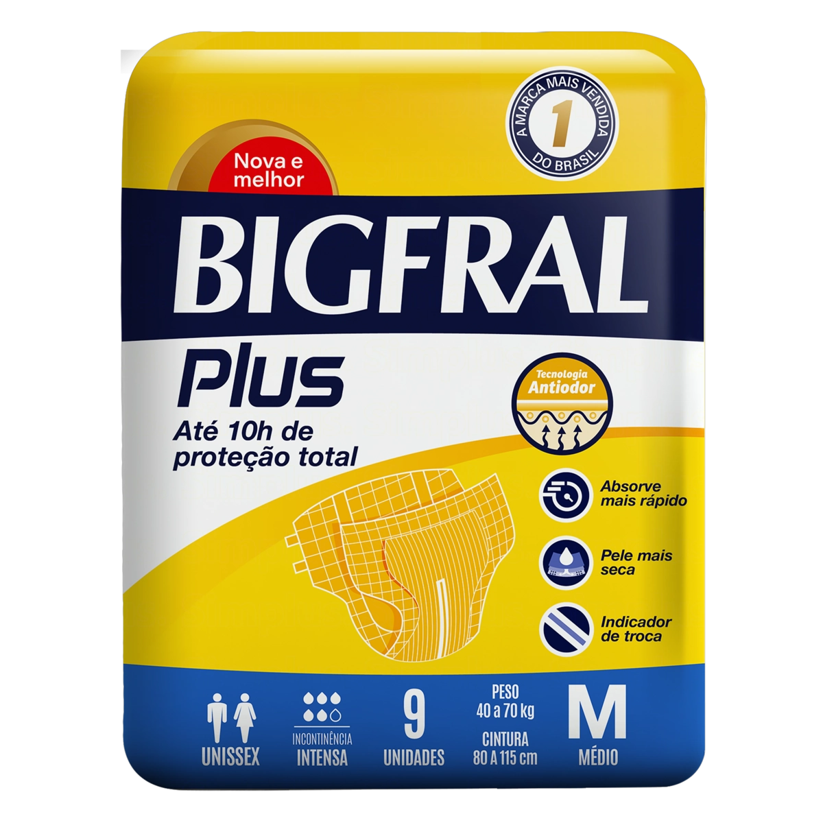 Fralda Ger Bigfral Plus Média 40a 8x9