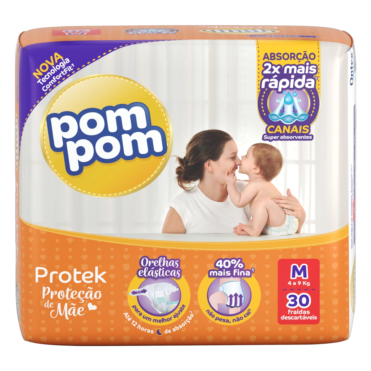 Fralda Desc.pompom Econom M 32 Unidade