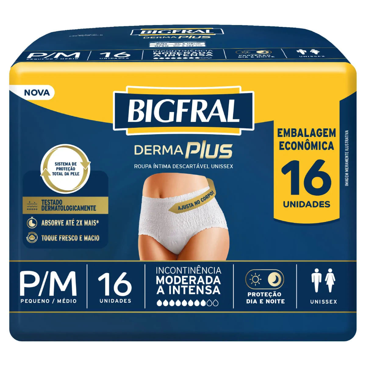 Fralda BIGFRAL Pants P/M 16 Unidades