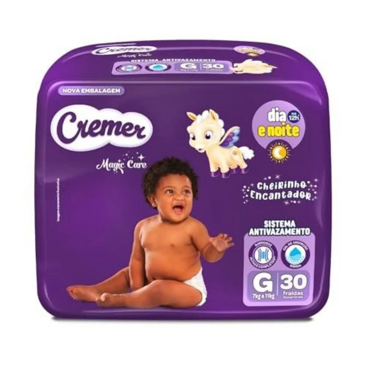 Fralda Descartável Infantil Cremer Magic Care G Pacote 30 Unidades