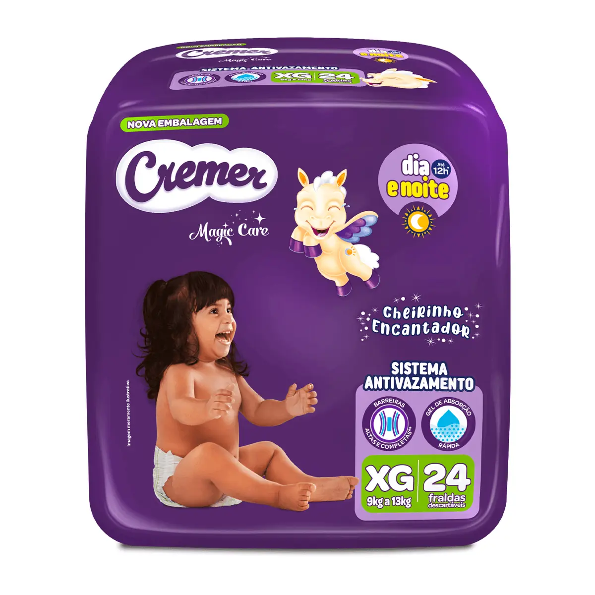 Fralda Descartável Infantil Cremer Magic Care Xg Pacote 24 Unidades